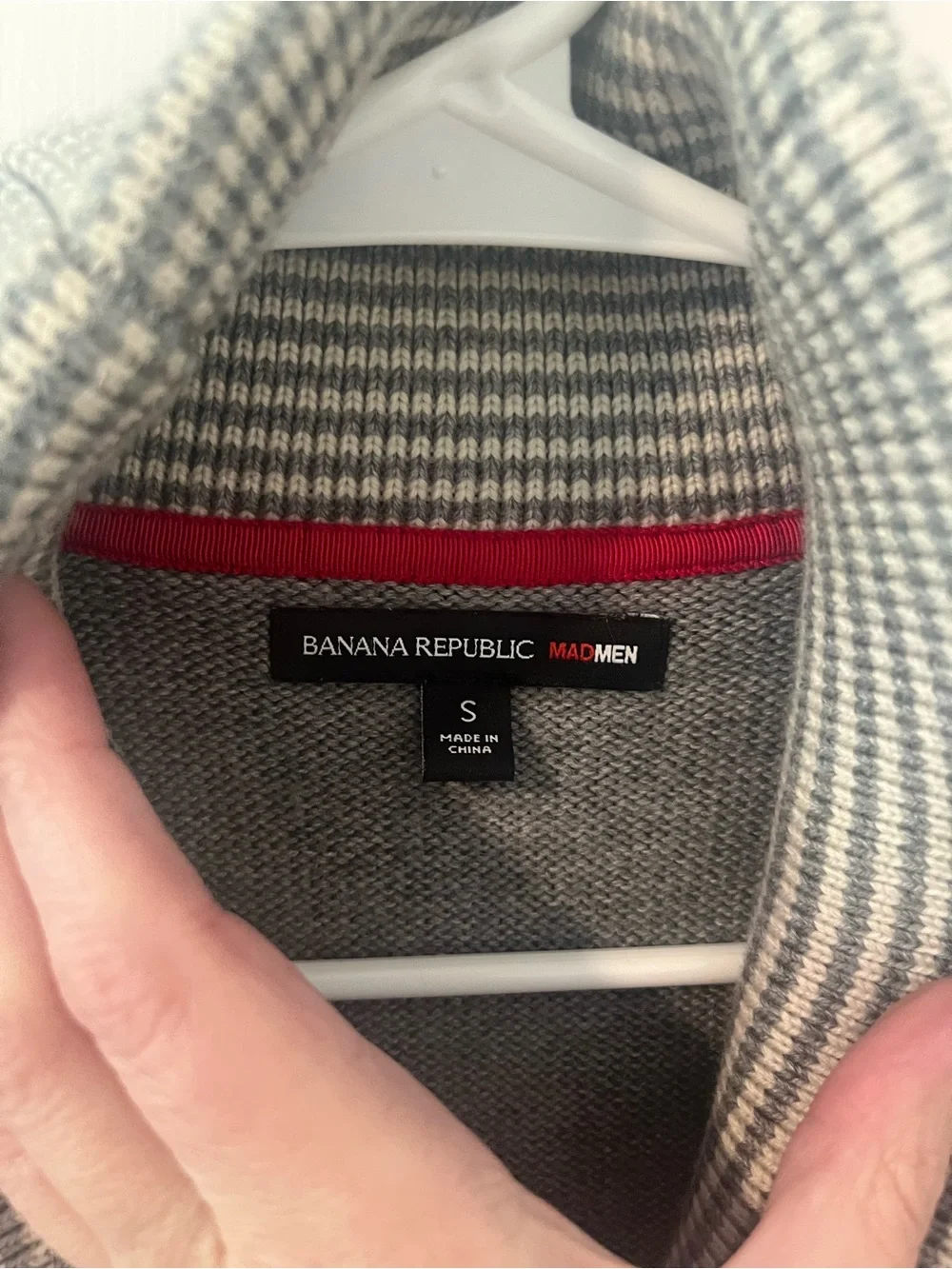 Banana Republic Mad Men Men's Small Merino Wool Shawl Collar Cardigan Sweater